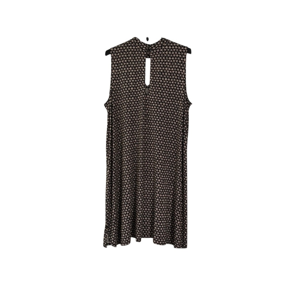 Grace Elements Woman Black Khaki Geometric Keyhole Shift Dress‎ 2X 8720089W